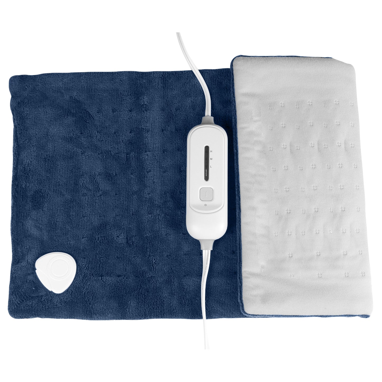 Dr Relief by SUNAID Full Back Heating Pad Fast Heating Wrap with Auto Shut Off for Back, Neck and Shoulder, Abdomen, Waist Pain Relief, Dry/Moist Option (17"x33", Navy)