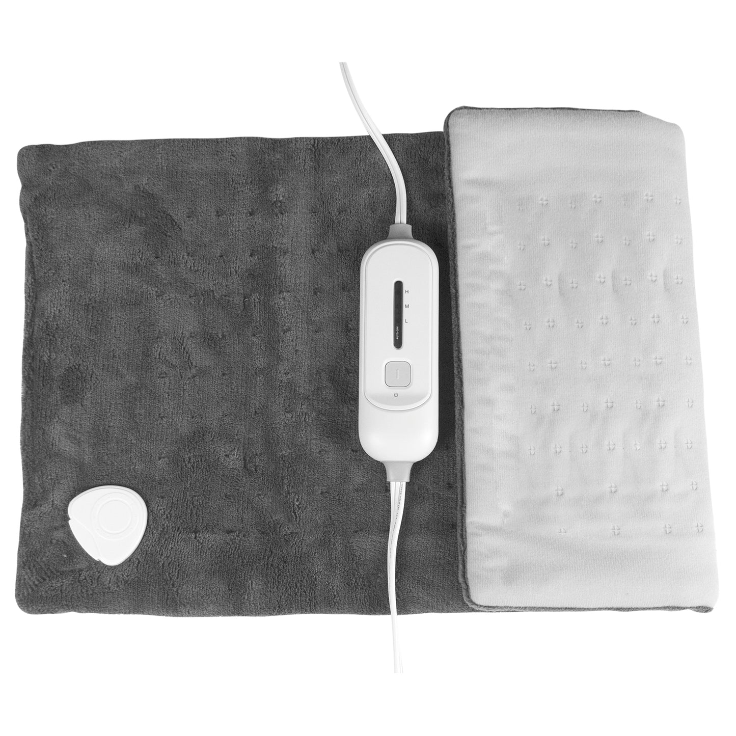 Dr Relief by SUNAID Full Back Heating Pad Fast Heating Wrap with Auto Shut Off for Back, Neck and Shoulder, Abdomen, Waist Pain Relief, Dry/Moist Option (17"x33", Gray)