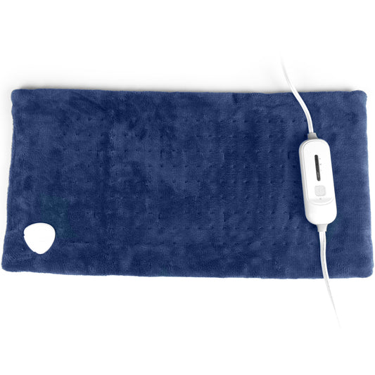 SUNAID XXX-Large Electric Heating Pad for Back Pain Relief 17"x33", 3 Heat Settings, 9' Cord, Moist Heating Option, Covers Large Areas of The Body (Navy)