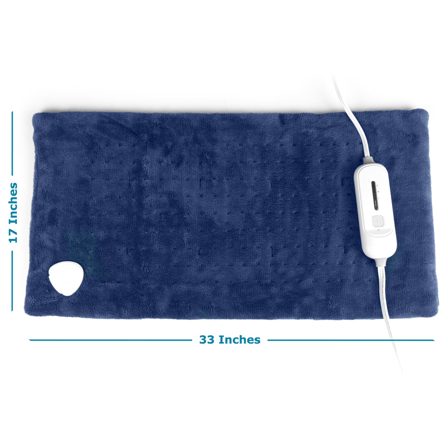 Dr Relief by SUNAID Full Back Heating Pad Fast Heating Wrap with Auto Shut Off for Back, Neck and Shoulder, Abdomen, Waist Pain Relief, Dry/Moist Option (17"x33", Navy)